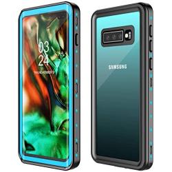 GOLDJU Samsung Galaxy S10 Plus Waterproof Case,S10 Plus Case Built in Screen Protector 360° Full Body Protective Shockproof Dirtproof Sandproof IP68 Underwater Waterproof Case for Samsung S10 Plus 6.4