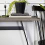 Walker Edison Anastiasia Urban Industrial Metal Wrap Entry Table, 46 Inch, Grey