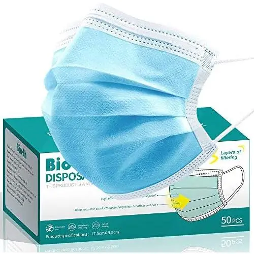 Face Masks, Disposable Face Masks, Breathable Face Mask, Dust Masks 50 Pack Face Masks, Disposable Face Masks, Breathable Face Mask, Dust Masks 50 Pack