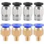 SIQUK 2 Pcs PTFE Teflon Tube (2M) 4 Pcs PC4-M6 Quick Fitting 4 Pcs PC4-M10 Straight Pneumatic Fitting Push to Connect for 3D Printer 1.75mm Filament SIQUK 2 Pcs PTFE Teflon Tube (2M) 4 Pcs PC4-M6 Quick Fitting 4 Pcs PC4-M10 Straight Pneumatic Fitting Push to Connect for 3D Printer 1.75mm Filament