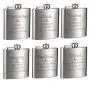 Top Shelf Flasks Personalized Custom Engraved 6oz Stainless Steel Flasks for Weddings, True Metal Etching Lasts a Lifetime, 6PK Top Shelf Flasks Personalized Custom Engraved 6oz Stainless Steel Flasks for Weddings, True Metal Etching Lasts a Lifetime, 6PK