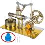 Yamix Stirling Engine Kit, DIY Single Cylinder Balance Stirling Engine Model Science Experiment Kit Education Toy with All-Metal Base