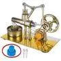 Yamix Stirling Engine Kit, DIY Single Cylinder Balance Stirling Engine Model Science Experiment Kit Education Toy with All-Metal Base Yamix Stirling Engine Kit, DIY Single Cylinder Balance Stirling Engine Model Science Experiment Kit Education Toy with All-Metal Base