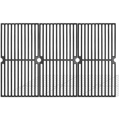Uniflasy 17.75 inch Grill Grate for Brinkmann 810-2410-S 810-2511-S 810-8411-5 810-9415-W Charmglow, Browning Grillada Gas Grills 17 3/4'' x 26 13/16'' Cast Iron Cooking Grids Grill Replacement Parts