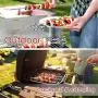 HaSteeL 22 Packs Kabob Skewers for Grilling, 15.7” Flat Metal Kabob Sticks with Storage Bag, Reusable 20Pcs Stainless Steel Long Skewers & 1 Basting Brush for Shish Kabobs, Meat, Vegetable, Shrimp