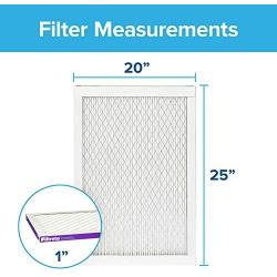 Filtrete 20x25x1, AC Furnace Air Filter, MPR 1500, Healthy Living Ultra Allergen, 2-Pack (exact dimensions 19.719 x 24.688 x 0.78)