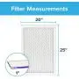 Filtrete 20x25x1, AC Furnace Air Filter, MPR 1500, Healthy Living Ultra Allergen, 2-Pack (exact dimensions 19.719 x 24.688 x 0.78)