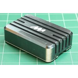 Mechatronics Art Raspberry Pi 3 Aluminum Cooling Case - Gunmetal Grey Metal Case