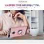 ZTE Blade X Z965 Case with HD Screen Protector,Ymhxcy 360 Degree Rotating Ring & Bracket Rubber Dual Layer Shock Bumper Resistant Back Cover for ZTE Blade X Z965-ZH Rose Gold