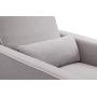 DaVinci Piper Upholstered Recliner and Swivel Glider in Grey with Cream Piping, Greenguard Gold Certified