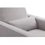 DaVinci Piper Upholstered Recliner and Swivel Glider in Grey with Cream Piping, Greenguard Gold Certified