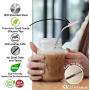 SEIVAN STRAWS Set of 8 Stainless Steel Reusable Metal Straws with Silicone Tip - Metal Drinking Straws for 30oz 20oz Yeti RTIC Tumbler - 8 Steel Straws, 12 Silicone Tips, 2 Straw Cleaning Brush, Pouch