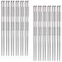 Hiware 12-Pairs Reusable Metal Chopsticks - Stainless Steel Spiral Chopstick Set, Dishwasher Safe, 9 Inch
