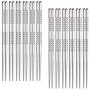 Hiware 12-Pairs Reusable Metal Chopsticks - Stainless Steel Spiral Chopstick Set, Dishwasher Safe, 9 Inch