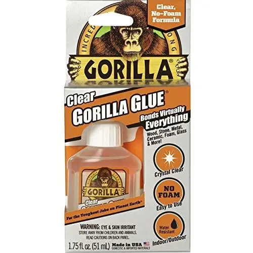 Gorilla Clear Glue, 1.75 ounce Bottle, Clear (Pack of 1) Gorilla Clear Glue, 1.75 ounce Bottle, Clear (Pack of 1)