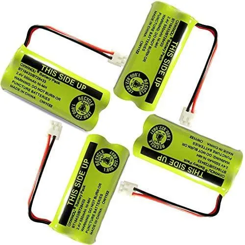 OXWINOU BT18433/BT28433 2.4V 550mAh Ni-mh Rechargeable Battery Compatible with AT&T and Vtech Phones BT-184342 BT-28433 BT-284342 BT-6010 BT-8000 BT-8001 BT-8300 Empire CPH-515D CPH515D(Pack of 4) OXWINOU BT18433/BT28433 2.4V 550mAh Ni-mh Rechargeable Battery Compatible with AT&T and Vtech Phones BT-184342 BT-28433 BT-284342 BT-6010 BT-8000 BT-8001 BT-8300 Empire CPH-515D CPH515D(Pack of 4)