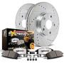 Power Stop K7150-36 Front Z36 Truck & Tow Brake Kit, Carbon Fiber Ceramic Brake Pads and Drilled/Slotted Brake Rotors