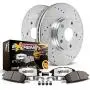 Power Stop K7150-36 Front Z36 Truck & Tow Brake Kit, Carbon Fiber Ceramic Brake Pads and Drilled/Slotted Brake Rotors