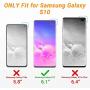 YOUMAKER Case for Galaxy S10, Kickstand Case with Built-in Screen Protector Heavy Duty Protection Shockproof Full Body Slim Fit Cover for Samsung Galaxy S10 - Gun Metal