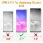 YOUMAKER Case for Galaxy S10, Kickstand Case with Built-in Screen Protector Heavy Duty Protection Shockproof Full Body Slim Fit Cover for Samsung Galaxy S10 - Gun Metal