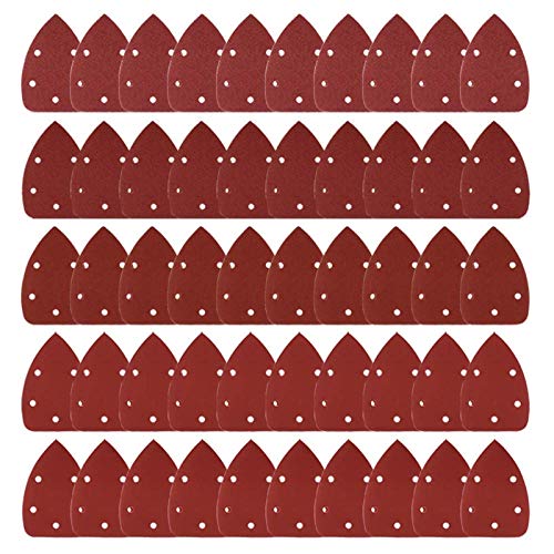 Coceca Mouse Detail Sander Sandpaper Sanding Paper Assorted 40 80 120 180 240 Grits (50pcs Mouse Sandpaper)