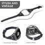 Wearlizer Black Leather Compatible with Apple Watch Bands 38mm 40mm for iWatch SE Womens Handmade Twist Strip Strap with Bronze Rivet Rope Wristband Stylish Bracelet (Silver Clasp) Series 6 5 4 3 2 1