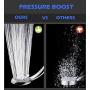High Pressure Handheld Shower Head, 9 Spray Setting Hand Held Showerhead with 60 Inch Hose (Silver)