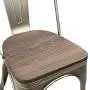 Metal Dining Chairs with Wood Seat, Tolix Style Indoor-Outdoor Stackable Industrial Chair with Back Set of 4 for Kitchen, Dining Room, Bistro and Cafe (Gun) Metal Dining Chairs with Wood Seat, Tolix Style Indoor-Outdoor Stackable Industrial Chair with Back Set of 4 for Kitchen, Dining Room, Bistro and Cafe (Gun)