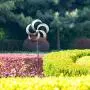SteadyDoggie Wind Spinner Iris 61in Single Blade Easy Spinning Kinetic Wind Spinner for Outside – Vertical Metal Sculpture Stake Construction for Outdoor Yard Lawn & Garden
