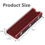 NVMe Heatsinks for M.2 2280mm SSD Double-Sided Cooling Design（red）