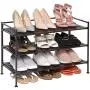 Seville Classics 3-Tier Stackable 12-Pair Shoe Rack Wood Resin Metal Freestanding Storage Shelf for Bedroom, Closet, Entryway, Dorm Room, Espresso Slat Seville Classics 3-Tier Stackable 12-Pair Shoe Rack Wood Resin Metal Freestanding Storage Shelf for Bedroom, Closet, Entryway, Dorm Room, Espresso Slat