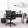 NEO CHAIR Office Chair Computer Desk Chair Gaming - Ergonomic Mid Back Cushion Lumbar Support with Wheels Comfortable Blue Mesh Racing Seat Adjustable Swivel Rolling Home Executive, Black
