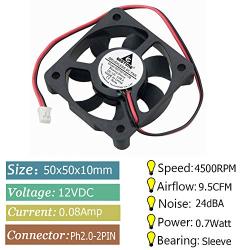 Gdstime 50x50x10mm 50mm 12v Dc Brushless Cooling Fan 2 inch