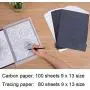 Offeara Carbon Paper, Large Size Graphite Paper, Tracing Paper for Drawing, Black Transfer Paper and Trace Paper, 180 Sheets (9 x 13 Inches) with 5pcs Embossing Styluses Stylus Offeara Carbon Paper, Large Size Graphite Paper, Tracing Paper for Drawing, Black Transfer Paper and Trace Paper, 180 Sheets (9 x 13 Inches) with 5pcs Embossing Styluses Stylus