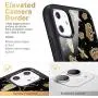 LuGeKe Queen Bee Print Phone Case for iPhone 7/iPhone 8/iPhone SE 2020,Golden Crown Pattern Case Cover,Soft Silicone Case Metal Sheet Anti-Stratch Bumper Protective Girls Phonecase(Fashion Bee)