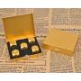 DS. DISTINCTIVE STYLE Aluminum Alloy Dice 5 Pieces 16mm Portable Metal Dices with Case 6 Sided Dice for Drinking Party Game - Golden