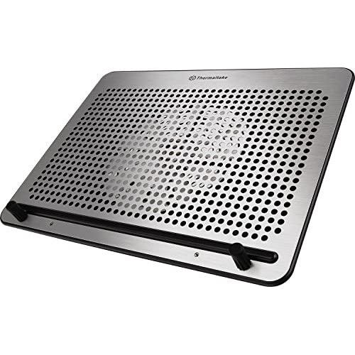 Thermaltake Massive A21 Aluminum Panel Single 200mm Fan 10”-17” Laptop Notebook Cooling Pad CL-N011-PL20BL-A, Black