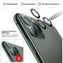 [3 Pack] Eelliss Camera Lens Protector for iPhone 11 Pro(5.8'')/iPhone 11 Pro Max(6.5''), Premium Tempered Glass Clear Lens Screen Protector Film Cover with Metal Ring - Anti Scratch/Dust/Fog