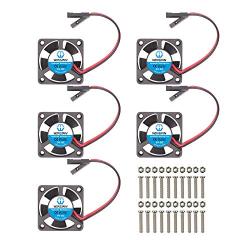 WINSINN 30mm Cooling Fan, Works with Raspberry Pi iUniker Brushless Hydraulic Bearing 3.3V 5V 30x10mm (Pack of 5Pcs)