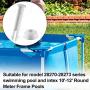 Blasoul Plastic Pool Joint Pins (24 pcs) for Intex 13ft-24ft (2016 Season & After) Metal Frame Pools with Extra 24 pcs Rubber Seals Pool Replacement Parts