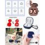 Stitch Silicone Case for Samsung Galaxy Buds Live, 5 in 1 Silicone Accessories Set Protective Cover,Silicone Case/Keychain/Carabiner/Metal dust Sticker/Cleaning Brush