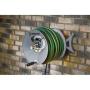 Strongway Parallel or Perpendicular Wall-Mount Garden Hose Reel - Holds 5/8in. x 150ft. Hose
