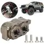 RC Transfer Case, CNC Metal Forward and Reverse Transfer Case Replacement Parts for SCX10 1/10 RC Crawler