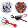Elfnico Bey Battle Burst 2 in 1 Metal Fusion Battling Tops with 4D Launcher Grip Battle Set Packed in Storage Case