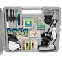 EB Trading LLC Microscope Kit with Metal Arm and Base, 6 Magnifications from 50x to 1200x, Includes 86-Piece Accessory Set and Case (5 Bonus Animal/Plant Sides) (86 - Piece Accessory Set)