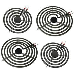 S-Union 4 Pack MP22YA Electric Range Burner Element Unit Set - 2 pcs MP15YA 6'' and 2 pcs MP21YA 8'' Replacement for Hardwick & Jenn Air & Kenmore & Maytag & Norge & Whirlpool Electric Range Stove