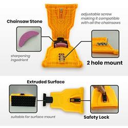 Chainsaw Sharpener Value KIT | Powersharp Chain Saw Blade sharpeners + Electric Drill Bit Files + Sharpening Stone file Grinder parts kit. Sthil, Dewalt.