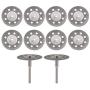 YEEZUGO 10 pcs Diamond Cutting Wheel Cut Off Discs Coated Rotary Tools W/Mandrel 22mm for Dremel
