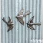 Large Metal Birds, Decorative, Ornamental, Set of 3, Wall Hanging, Handmade in Haiti, Garden Decorations 11 x 12 Inches