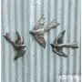 Large Metal Birds, Decorative, Ornamental, Set of 3, Wall Hanging, Handmade in Haiti, Garden Decorations 11 x 12 Inches